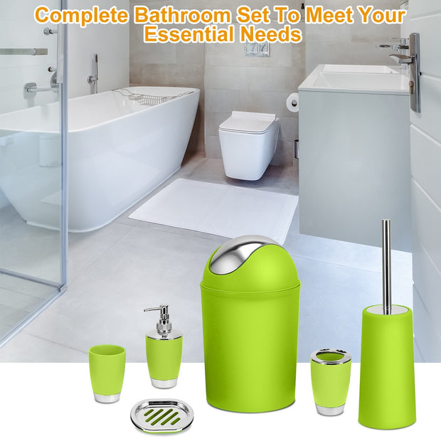 6 Pc Bathroom Accessories Set
