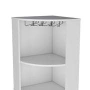 White Corner Bar Cabinet