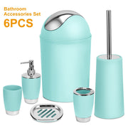 6 Pc Bathroom Accessories Set