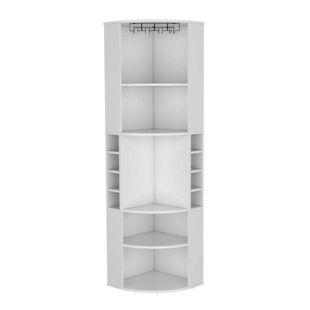 White Corner Bar Cabinet